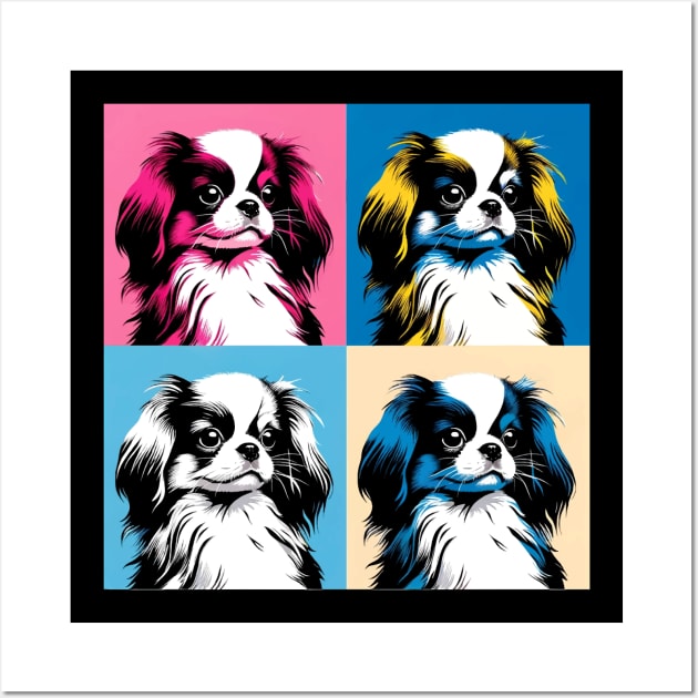 Pop Retro Japanese Chin Art - Cute Puppy Wall Art by PawPopArt